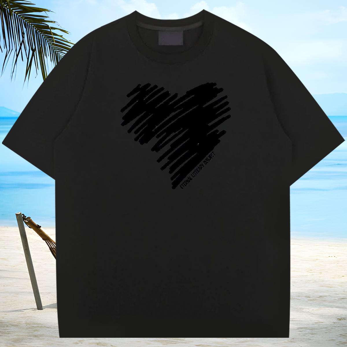 2024 Designer T shirt Custom Printing Hip Hop Street Couples T Shirts Crew Neck Cotton Breathable 5A Tops Shirt