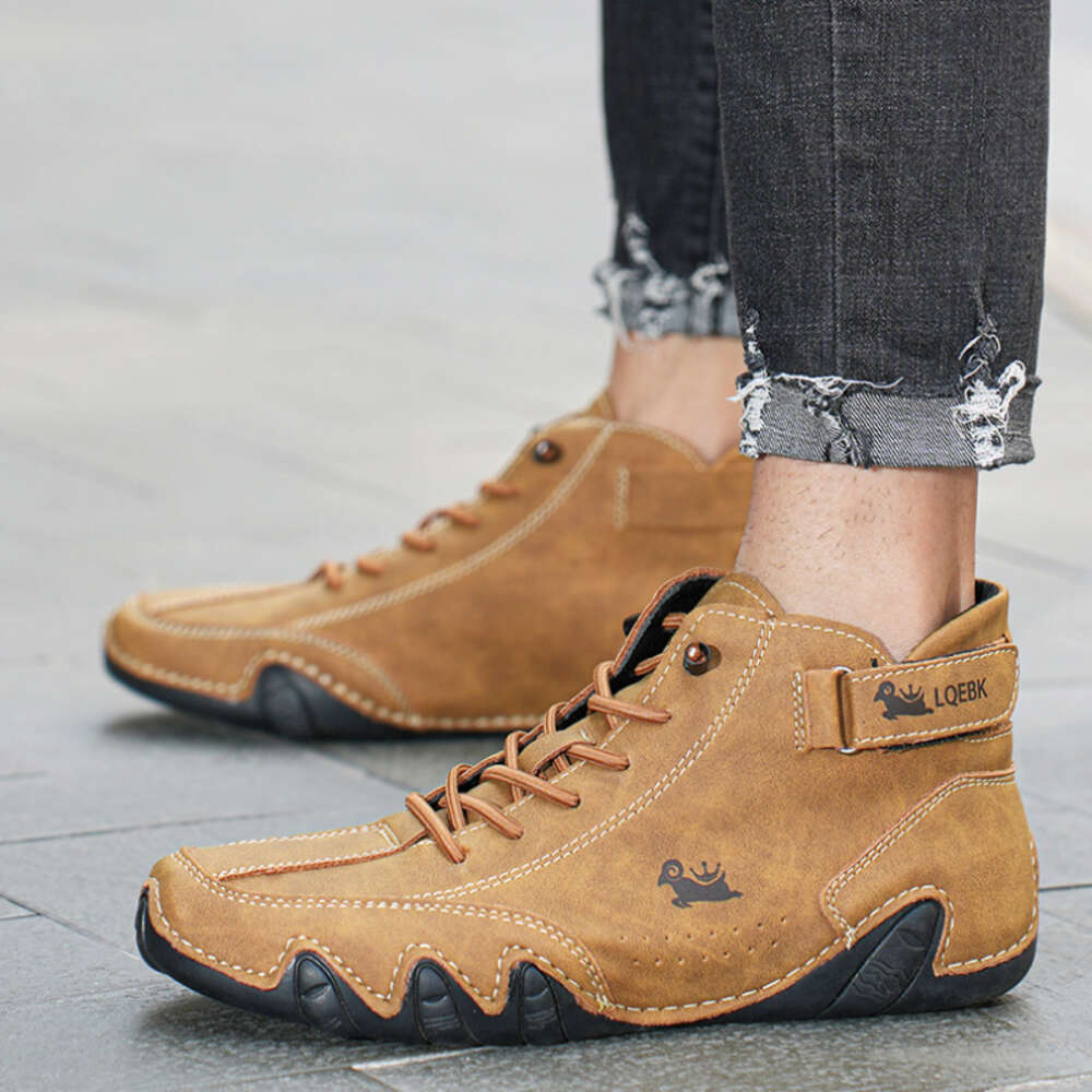 Ddmyoutdoor Casual Sneakers For Designer Free Shipping Leather Ankle Boots New Fashion Comfort High Top Men Shoes