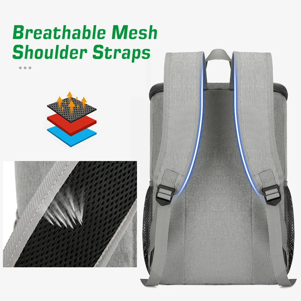 30L Cooler Backpack Leakproof Insulated Lunch Bag Picnic food insulation cooler bag for Outdoor Camping Hiking Picnics Beach 240516