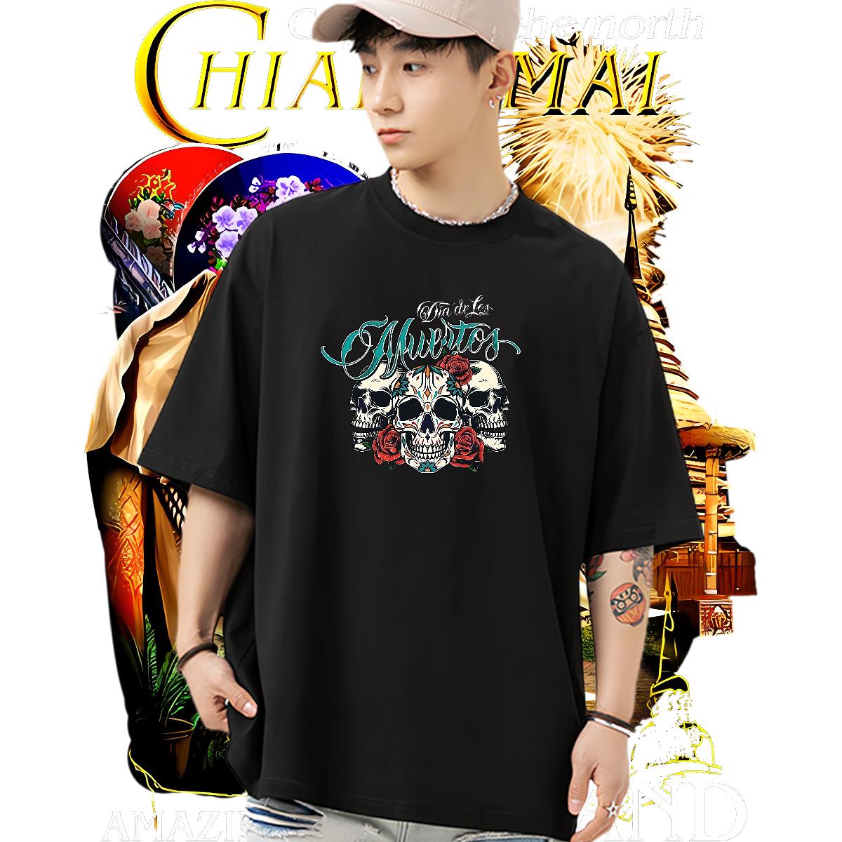 Soft Man T Shirts High Street Hip Hop Crew Neck Cotton Couples T Shirts New Plus Size Cartoon Clothes