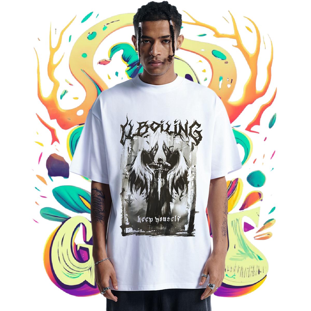 Classic Casual T shirt Anime Couples T Shirts Home Outdoor Crew Neck Cotton Breathable 5A Polos