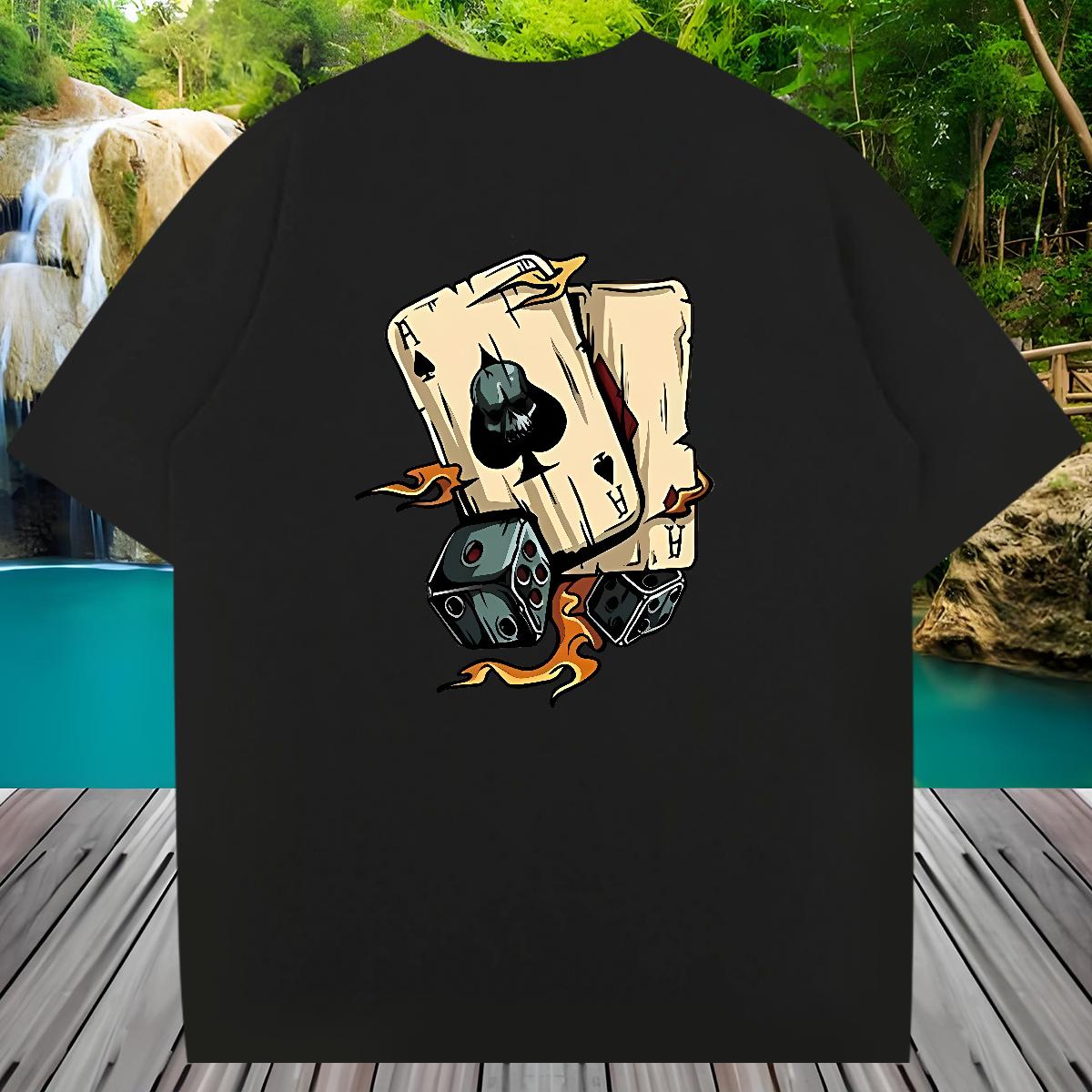 Classic Casual Mens T Shirts Black White Daily Wear Men Tops Tees Round Neck Short Sleeve Loose Fit Tees