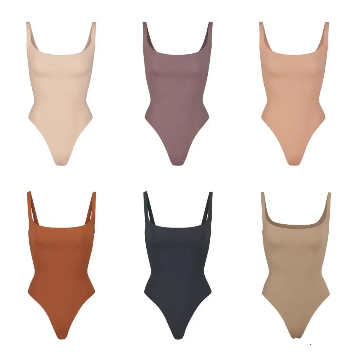 Jin Ka Dai Shans FITS EVERYBODY SQUARE NECK jumpsuit sports vest looks slimmer 240527