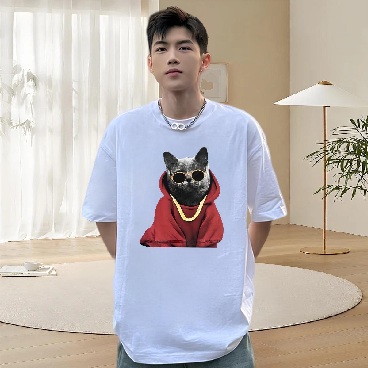 Unisex Men T Shirts Daily Wear Cotton Breathable Men Tees Stylist DIY Printed Polos