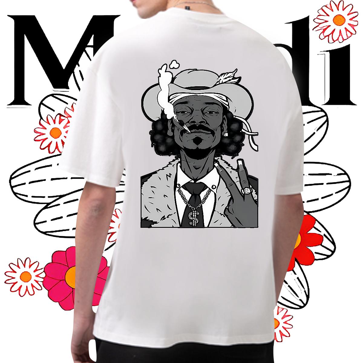 Cool Design T-Shirts Short Sleeve Cotton O-Neck Outdoor Men Tshirts Cartoon Print New Arrival Clothings