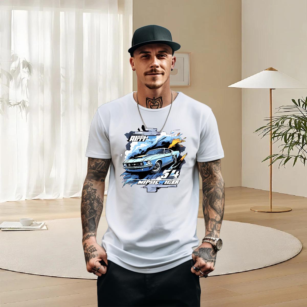 Brand T Shirts Men Custom Print Plus Size Hip Hop Street Men Clothes T-Shirt Cotton Breathable Soft Cool Tees