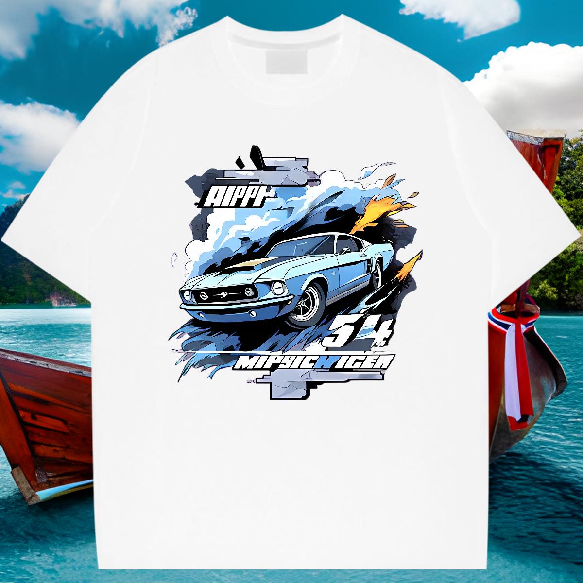 2024 T-Shirts Custom Cartoon Outdoor Men Tees O-Neck Short Sleeve Cotton Comfortable Clothings