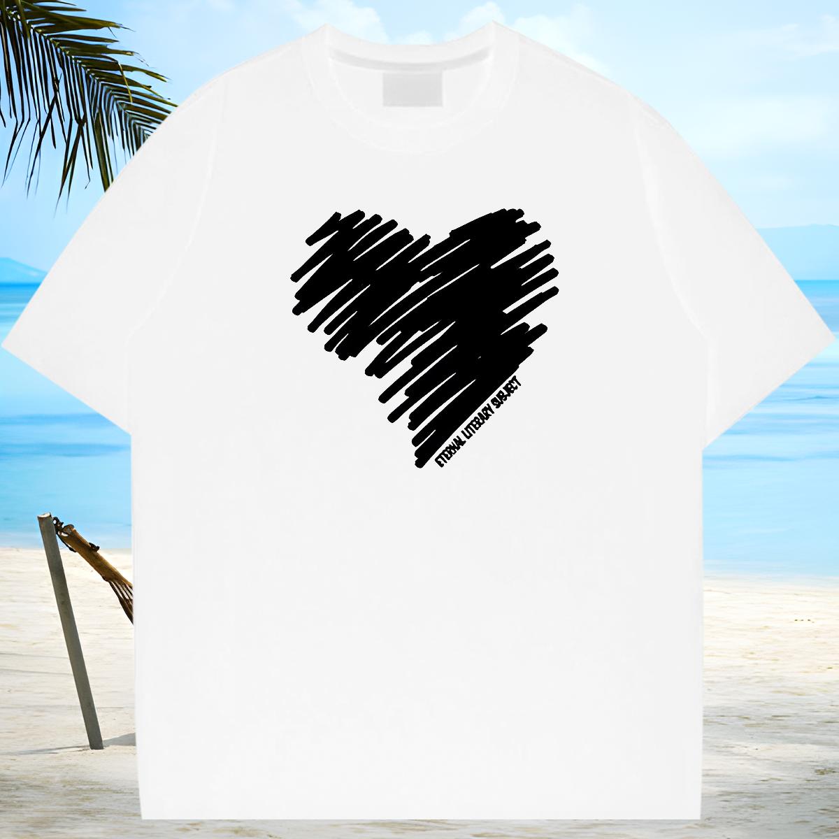 2024 Designer T shirt Custom Printing Hip Hop Street Couples T Shirts Crew Neck Cotton Breathable 5A Tops Shirt