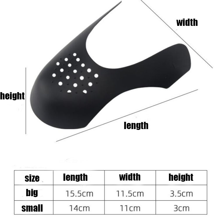 moq 20pcs=10pair shoe anti crease protector black white shoe toe anit fold protecotor shoe part accessories fast ship