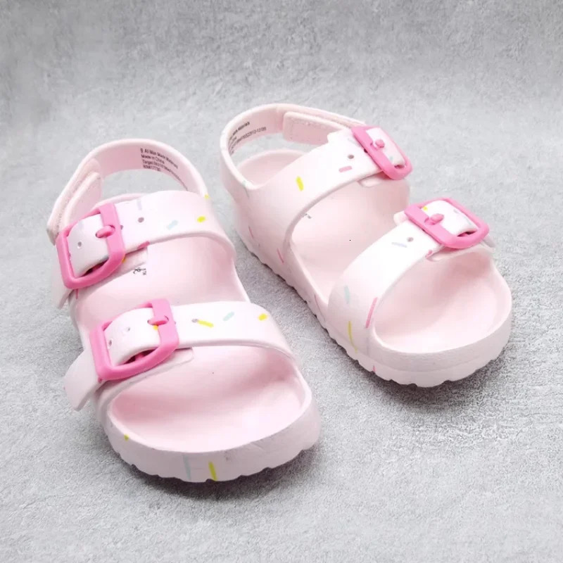 Sandals Summer Baby Toddler Kids Adults SlipOn Sandals Boys Girls Foam Beach Slides Candy Color Children Lightweight Breathable 240530 H250212