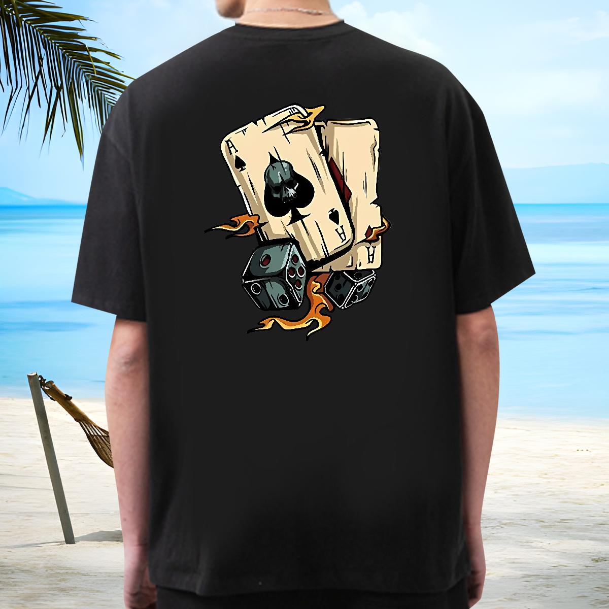 Classic Casual T-Shirts DIY Anime Casual Beach Couples T Shirts Crew Neck Cotton Breathable Loose Tops