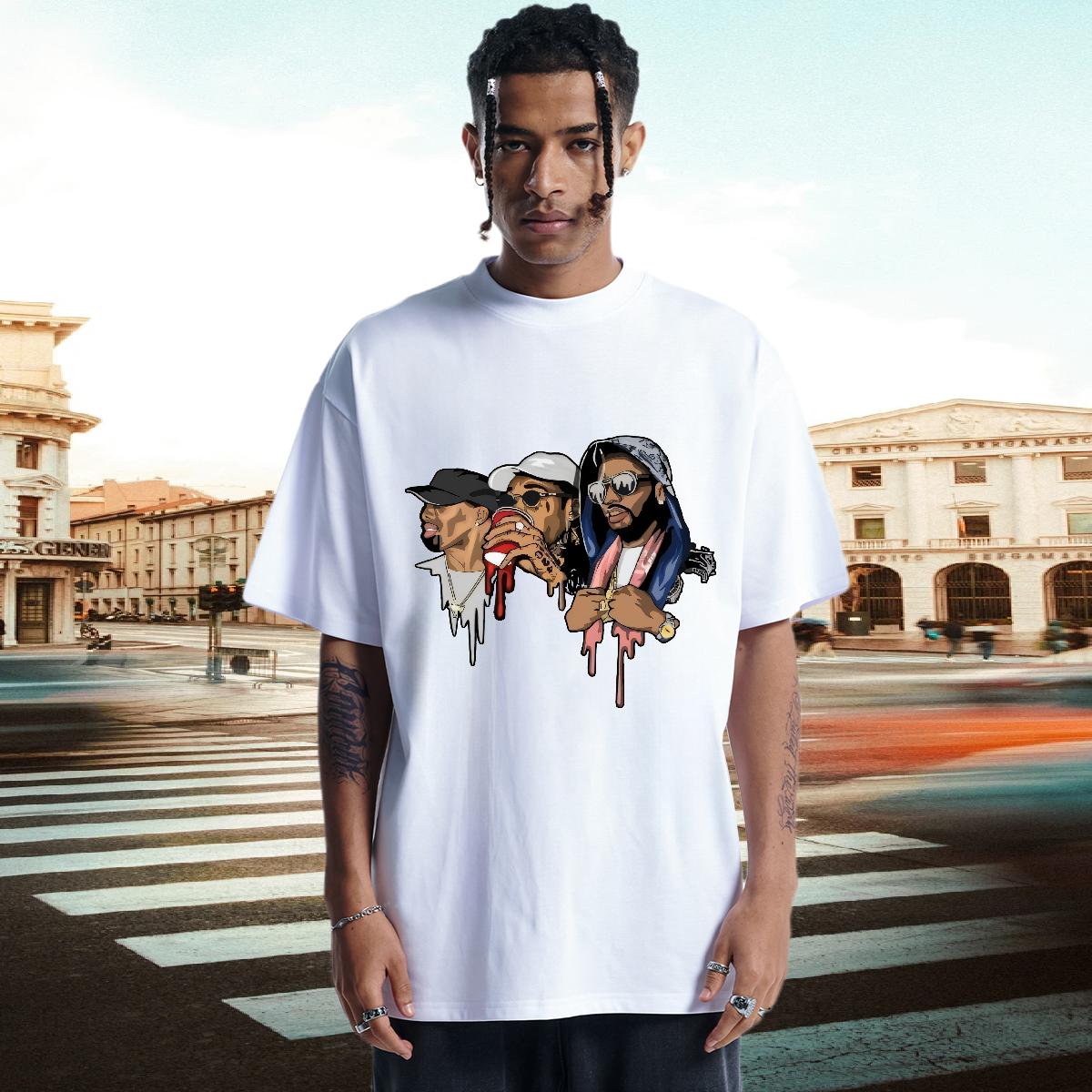 Loose Fit T-Shirts for Men Beach Cotton O Neck Short Sleeves Tshirts Brand Custom Print Oversized Tops Shirt