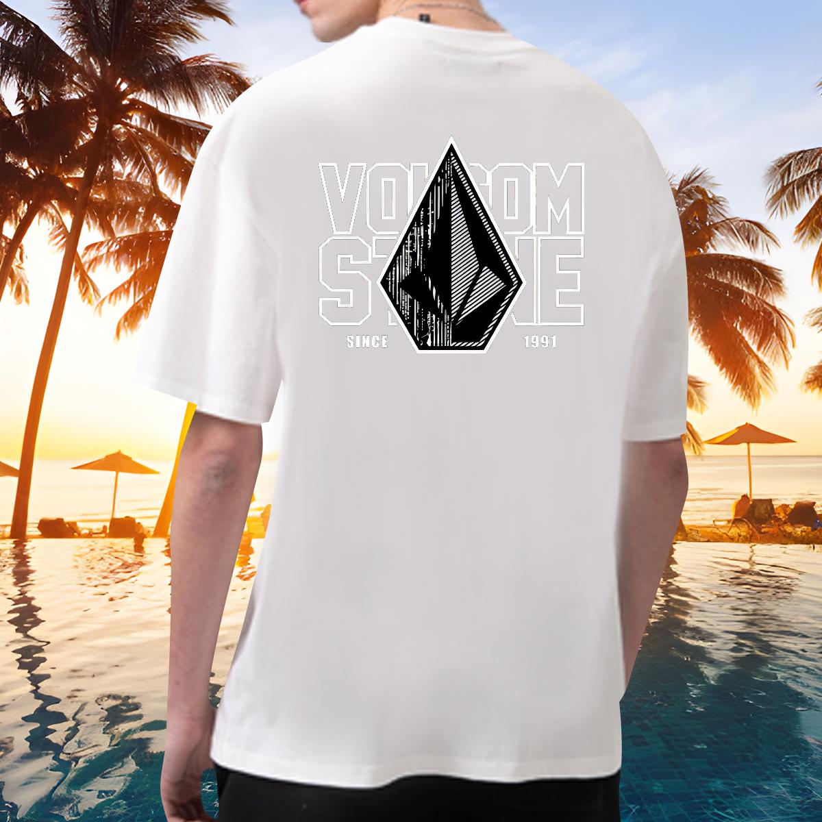 Wholesale T shirt Black White Men Tshirts Beach Short Sleeve Cotton O-Neck Classic Tops Tees