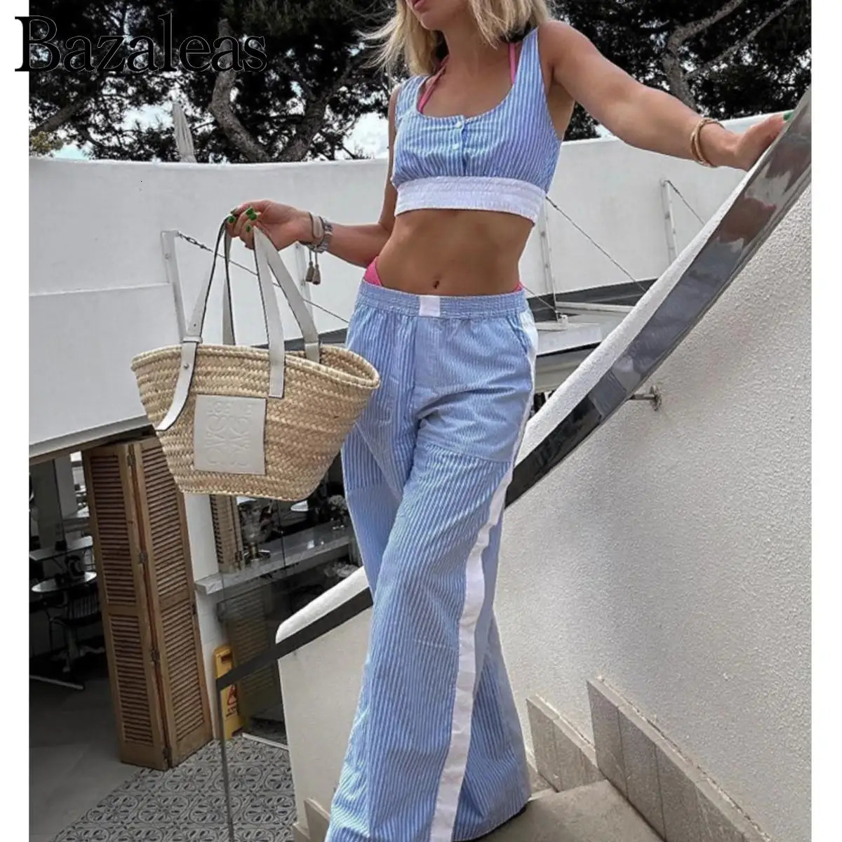 2024 traf store Elegant Blouse Pants Matching Sets Jumpsuits Summer Pajamas Shirts Suits Store official 240529