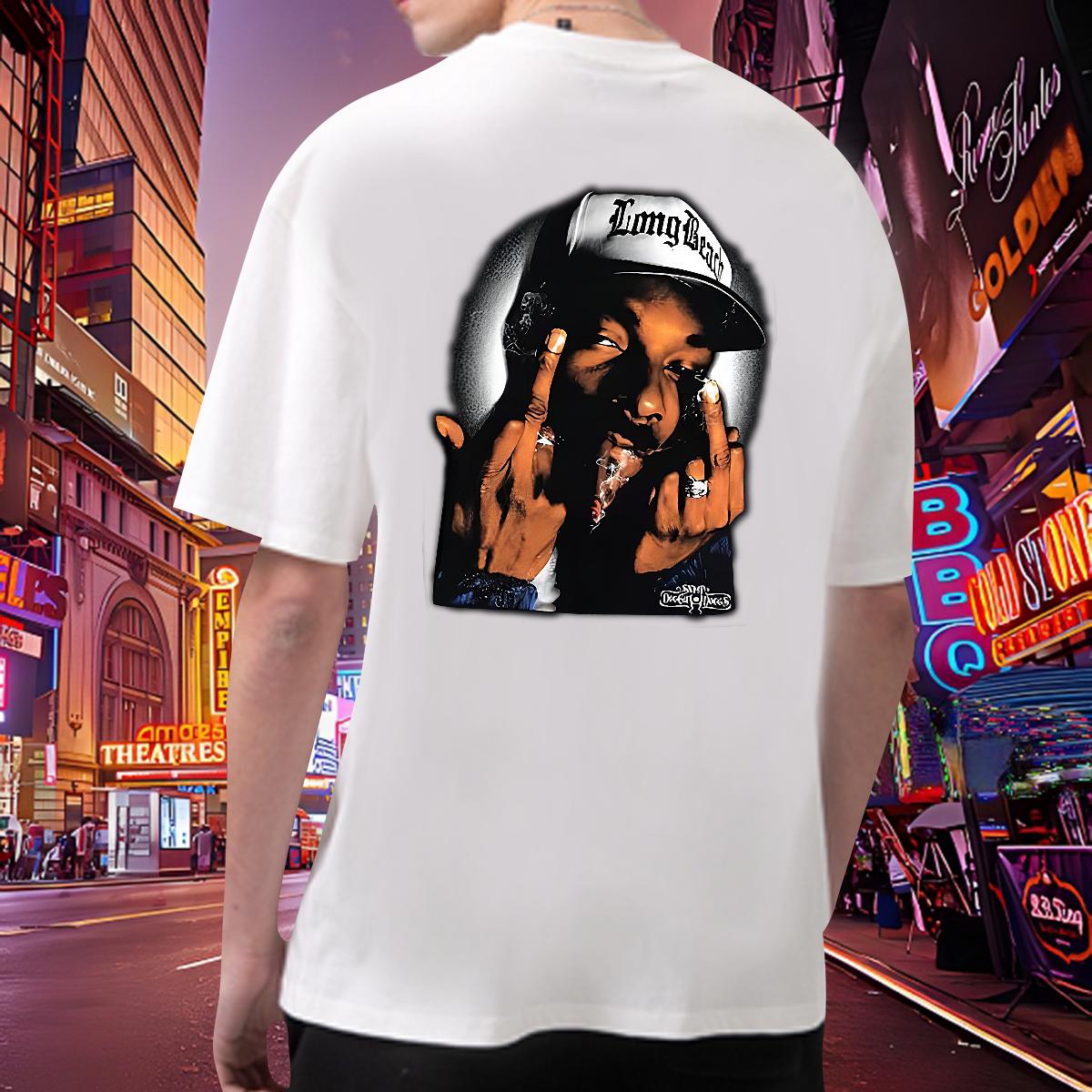 Classic Man T Shirts Crew Neck Cotton Breathable Anime Printing Street Men Clothes T-Shirt DIY Printed New Top Tees