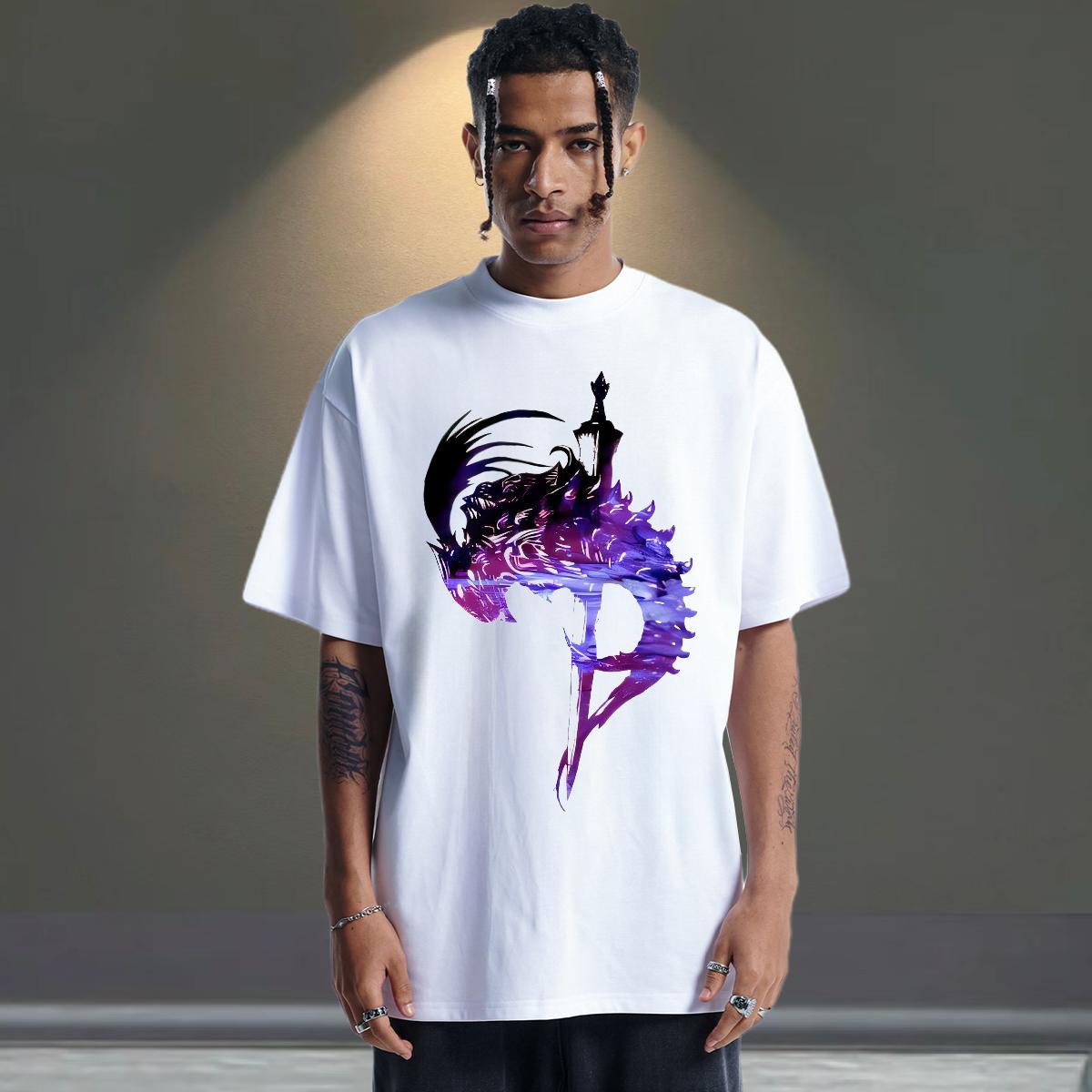 High Quality Man T Shirts Hip Hop Street Crew Neck Cotton Men Tshirts DIY Plus Size Cartoon Clothes