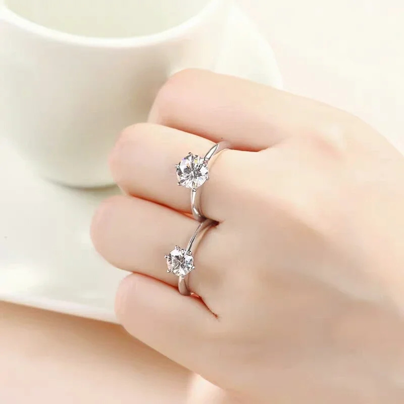 Smyoue GRA Certified 1-5CT Ring VVS1 Lab Diamond Solitaire Ring for Women Engagement Promise Wedding Band Jewelry 240510