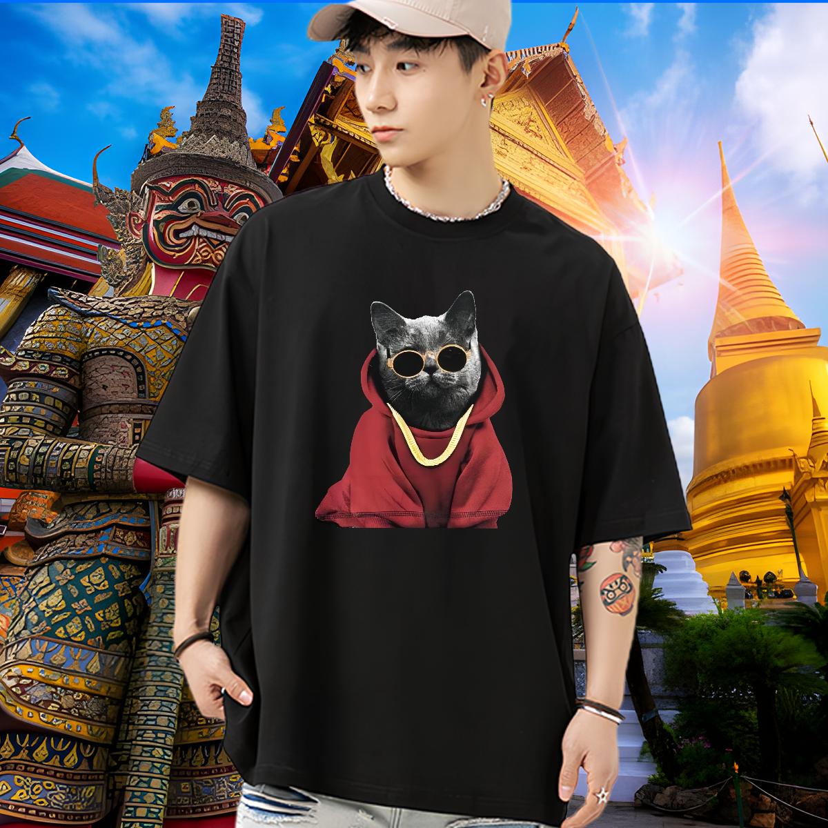 Classic Man T Shirts Hip Hop Street Short Sleeve Cotton O-Neck Men Tshirts Classic DIY Anime Tops Shirt