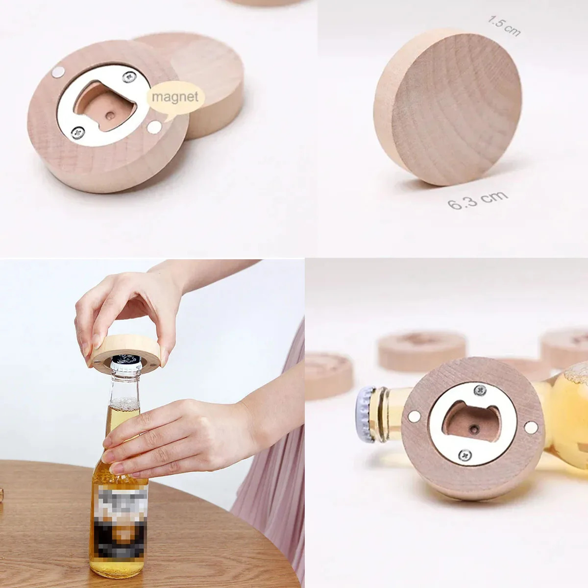 Personalized Wedding Favor Custom Engraved Wood Bottle Openers Custom Beer Opener Wedding Souvenirs for Guests Party Supplies 240530