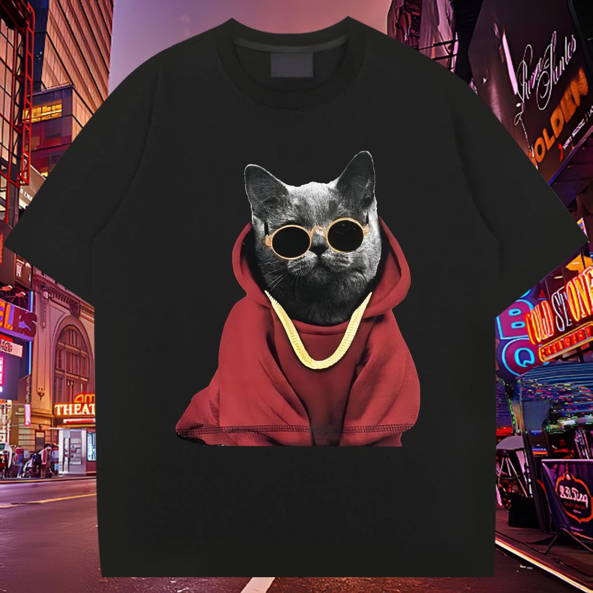 Loose Fit Men T Shirts Daily Outfit Round Neck Short Sleeve Men Tees Fashion New Anime Print Tees Shirts