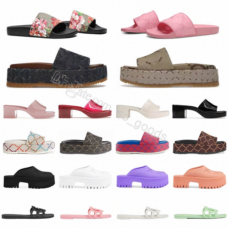 Designer Slippers Women Men Slide Leather Canvas Rubber Luxury Fashion Flat Bottoms Scuffs Flip Bee Tiger Snake Beach Sandal c0eA#