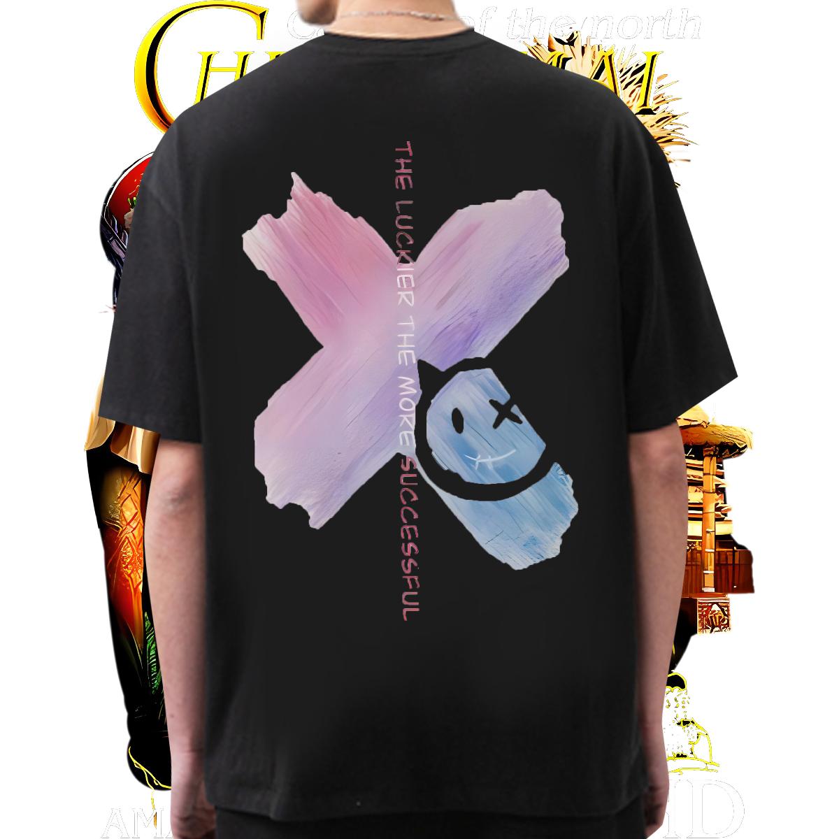 Customized T-Shirts Floral Print Couples T Shirts Home Outdoor Short Sleeve Cotton O-Neck Loose Tops Tees
