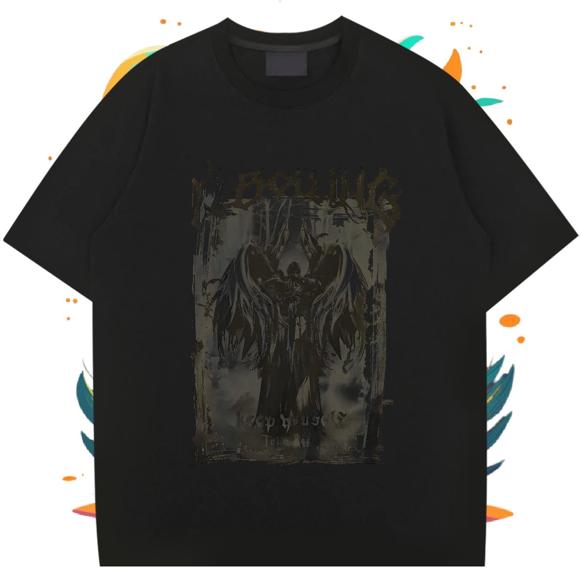 2024 New T shirt Plus Size Cartoon Men Clothes T-Shirt Casual Daily Wear Cotton Breathable Short Sleeve Soft Wear
