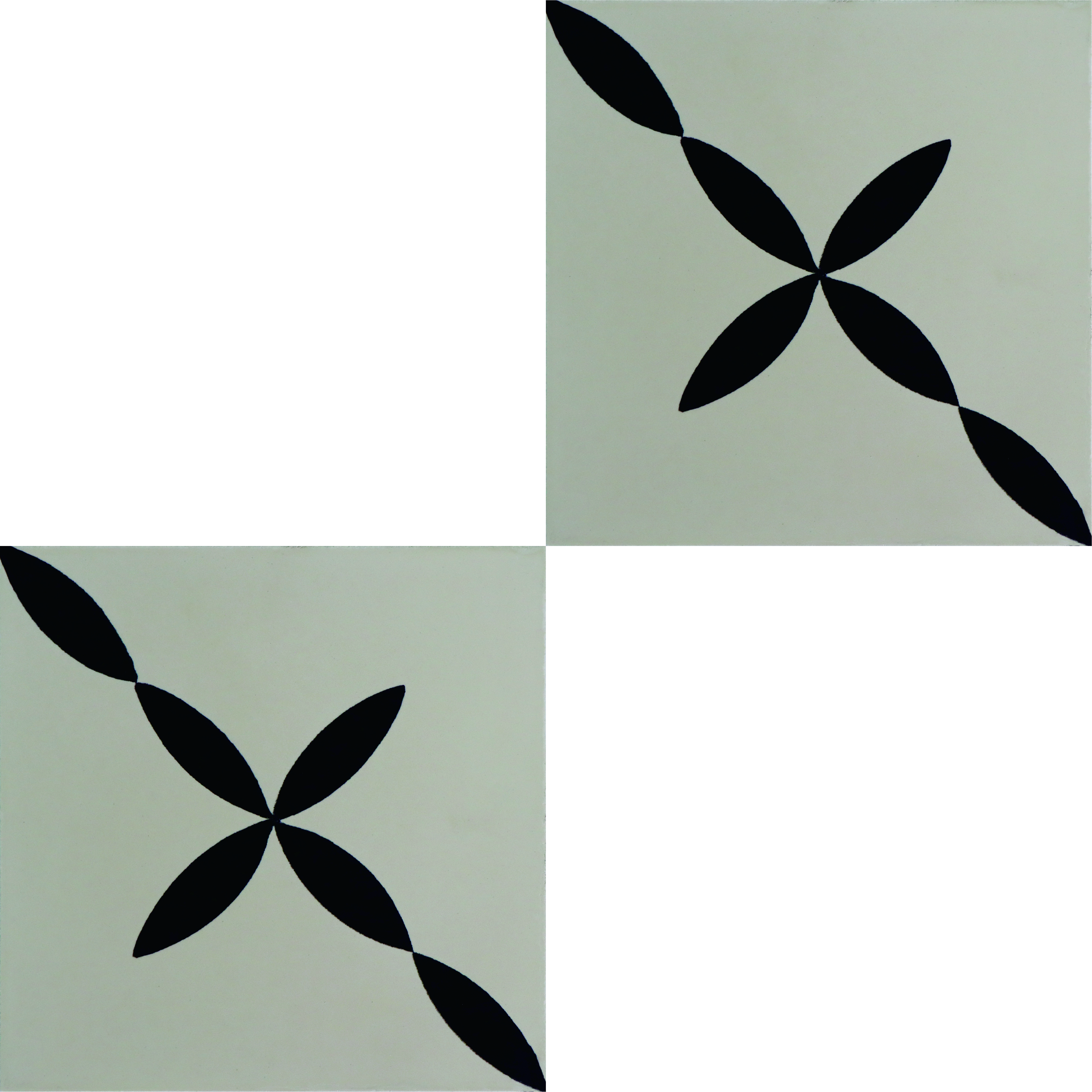Handmade cement tiles do not require firing black and white pattern splicing