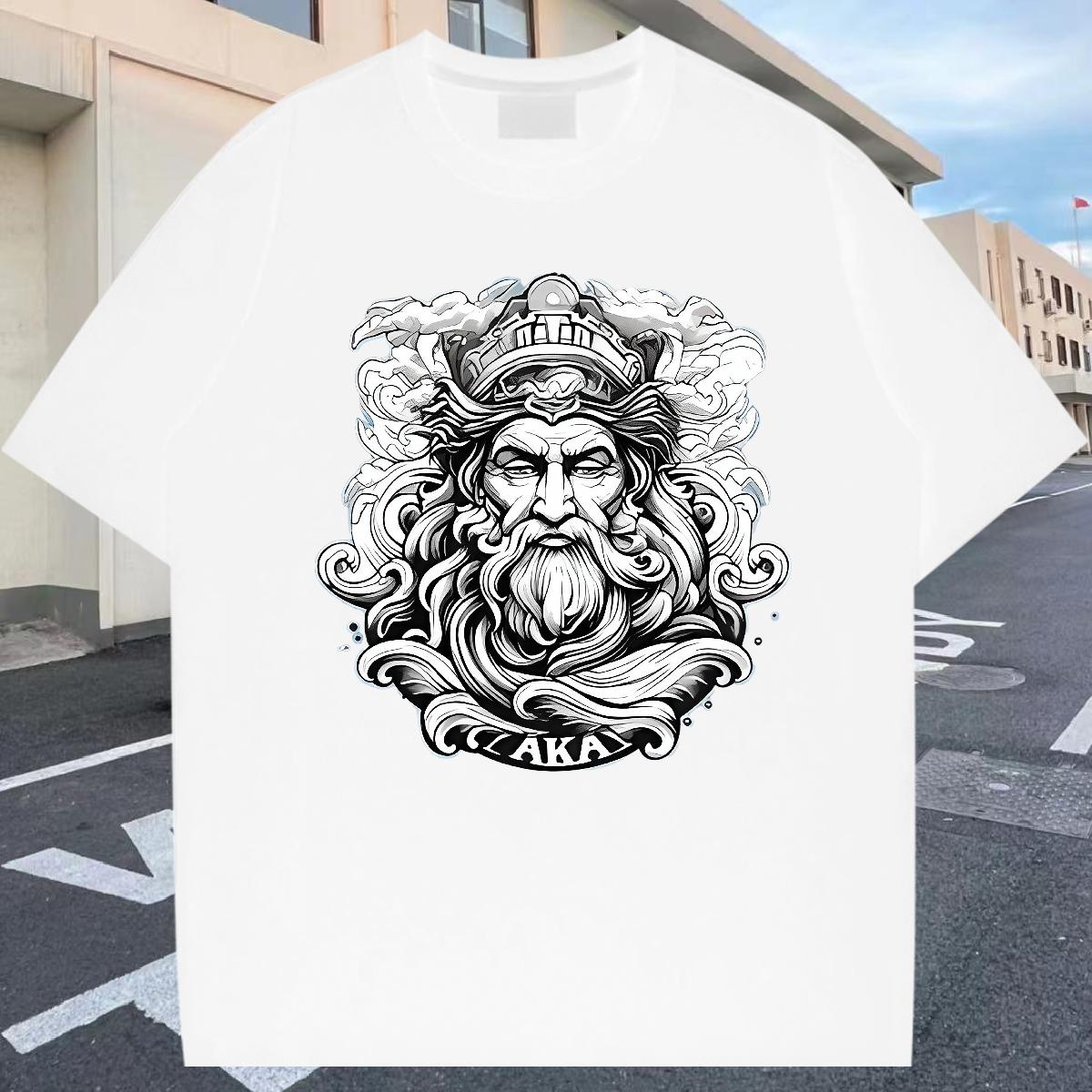 Classic Casual T shirt Floral Print Beach Men Tops Tees Cotton Breathable Short Sleeve Classic Polos
