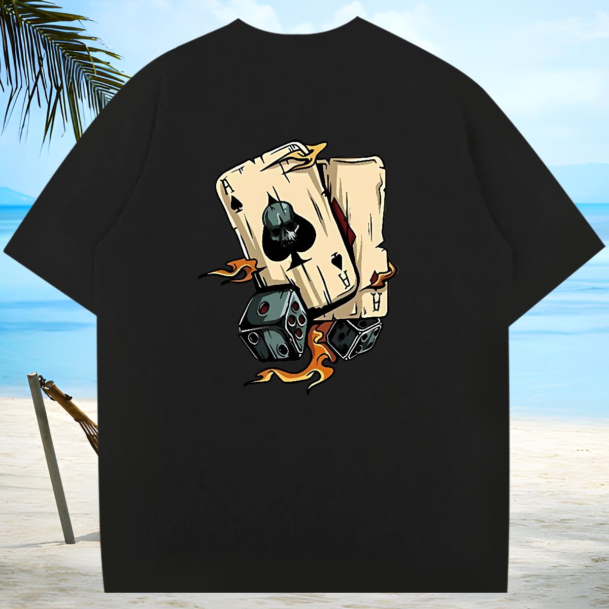 Classic Casual T-Shirts DIY Anime Casual Beach Couples T Shirts Crew Neck Cotton Breathable Loose Tops