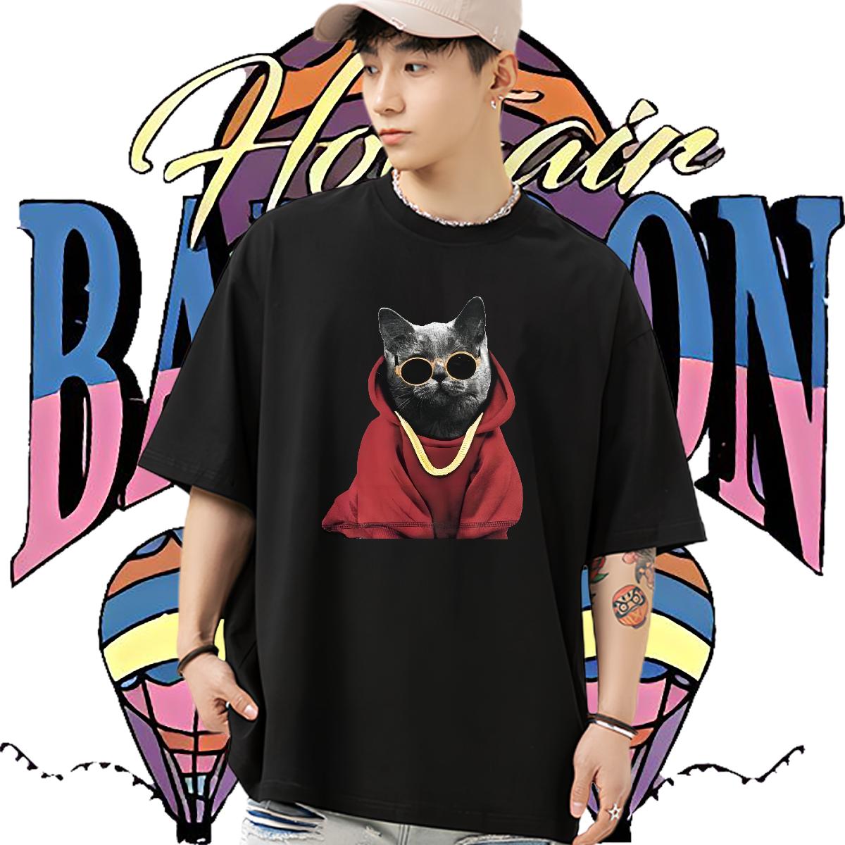 Unisex T shirt Hip Hop Street Cotton O Neck Short Sleeves Men Tops Tees New Designer Cartoon Print Tops Shirt