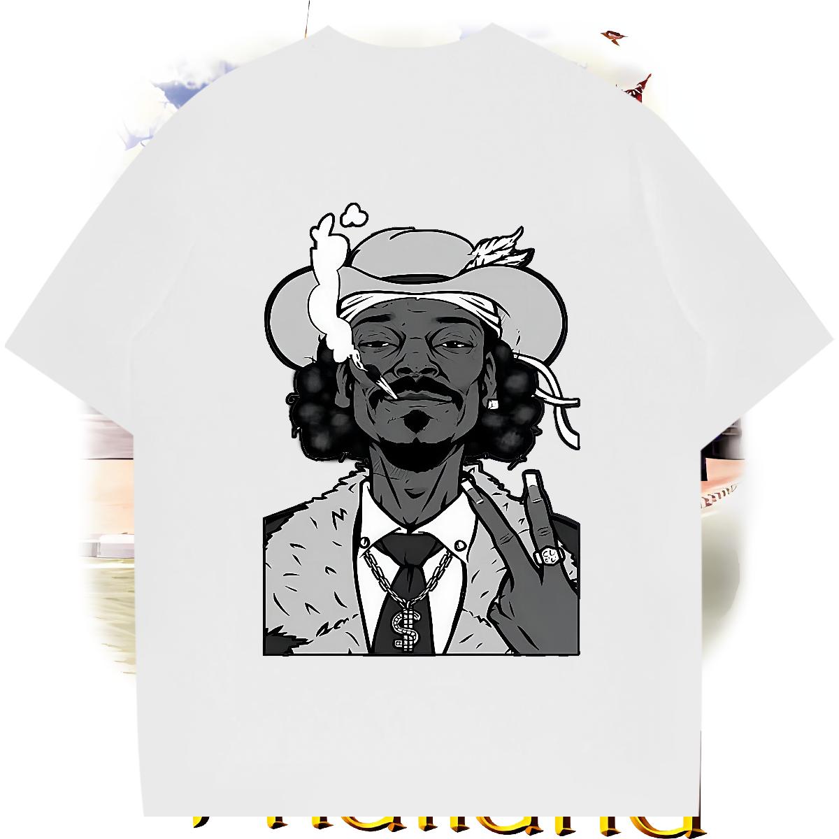 Unisex Men T Shirts Crew Neck Cotton Hip Hop Men Clothes T-Shirt Floral Print Classic Tees