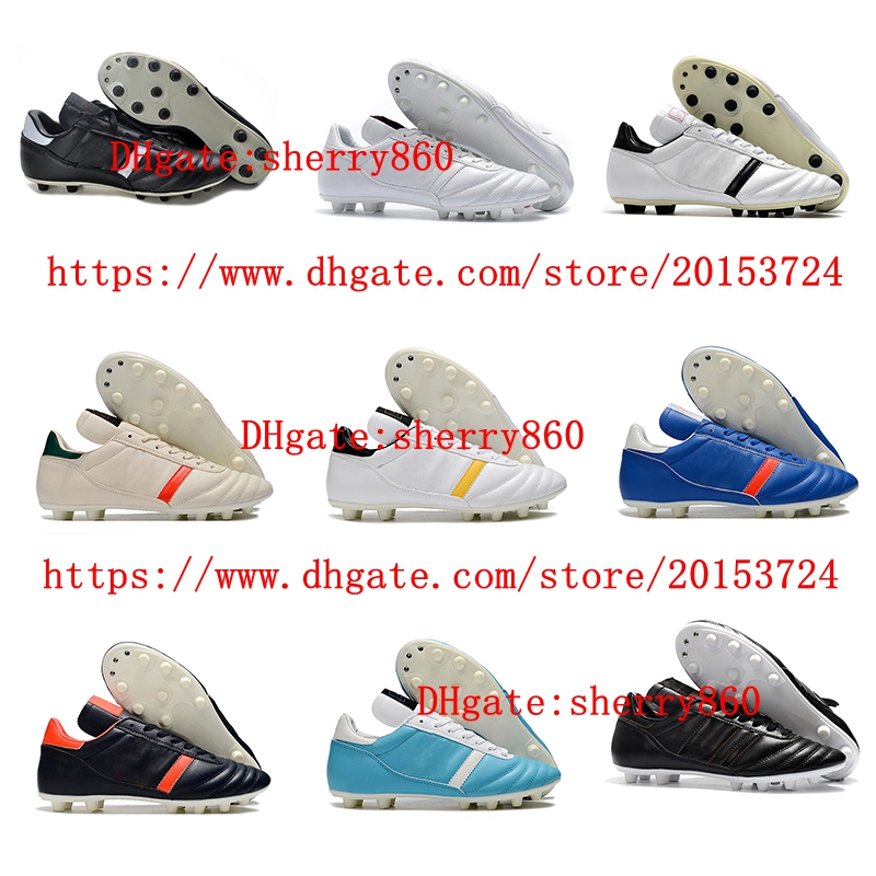 Soccer Shoes Mens Copa Mundial Leather FG Discount Cleats World Cup Football Boots Size 39-45 Black White Orange botines futbol