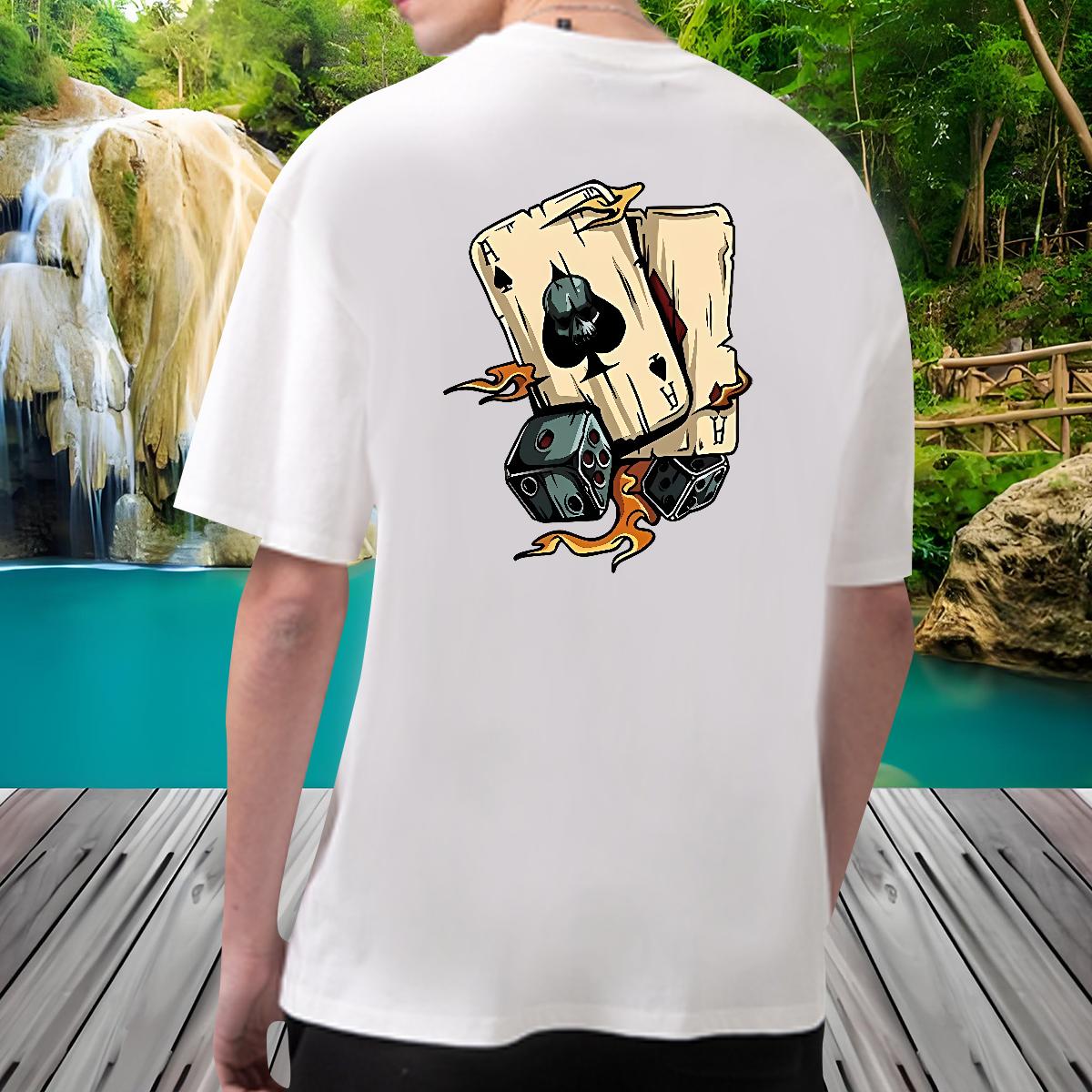 Classic Casual Mens T Shirts Black White Daily Wear Men Tops Tees Round Neck Short Sleeve Loose Fit Tees