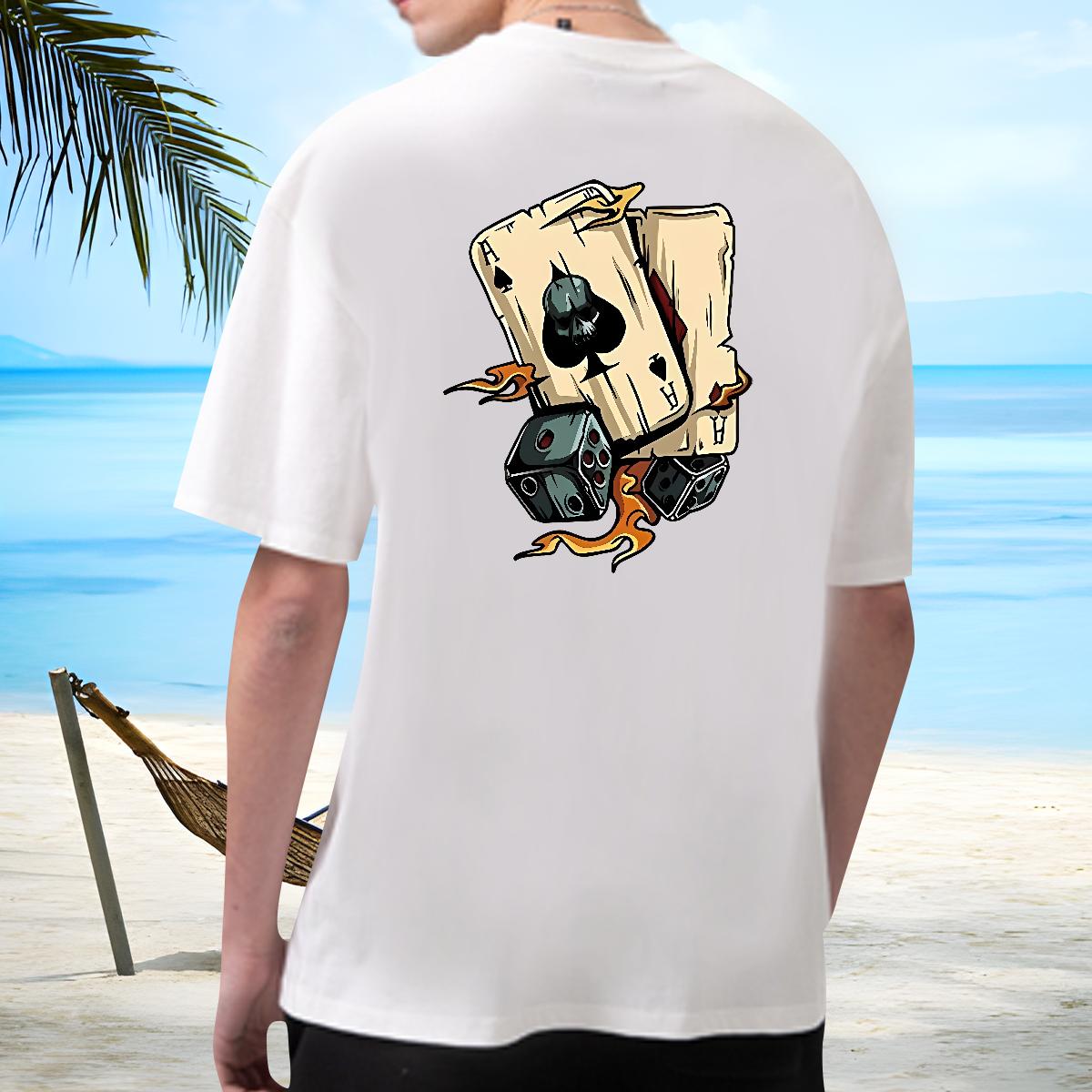 Classic Casual T-Shirts DIY Anime Casual Beach Couples T Shirts Crew Neck Cotton Breathable Loose Tops