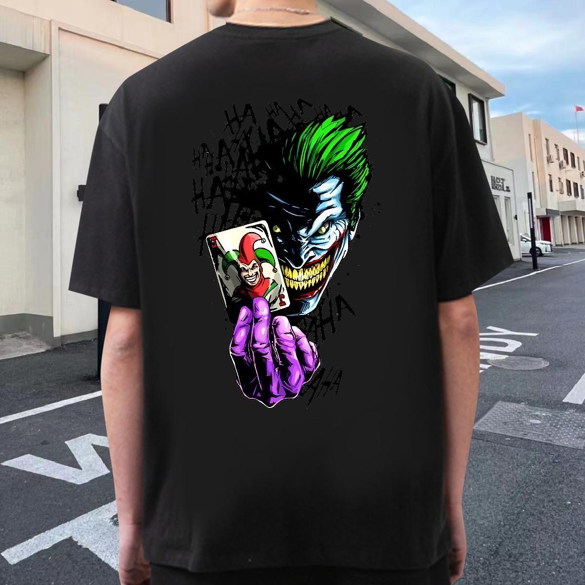 Customized T shirt Cartoon Print Casual Daily Wear Men Tops Tees Cotton O Neck Short Sleeves 5A Tops Shirt