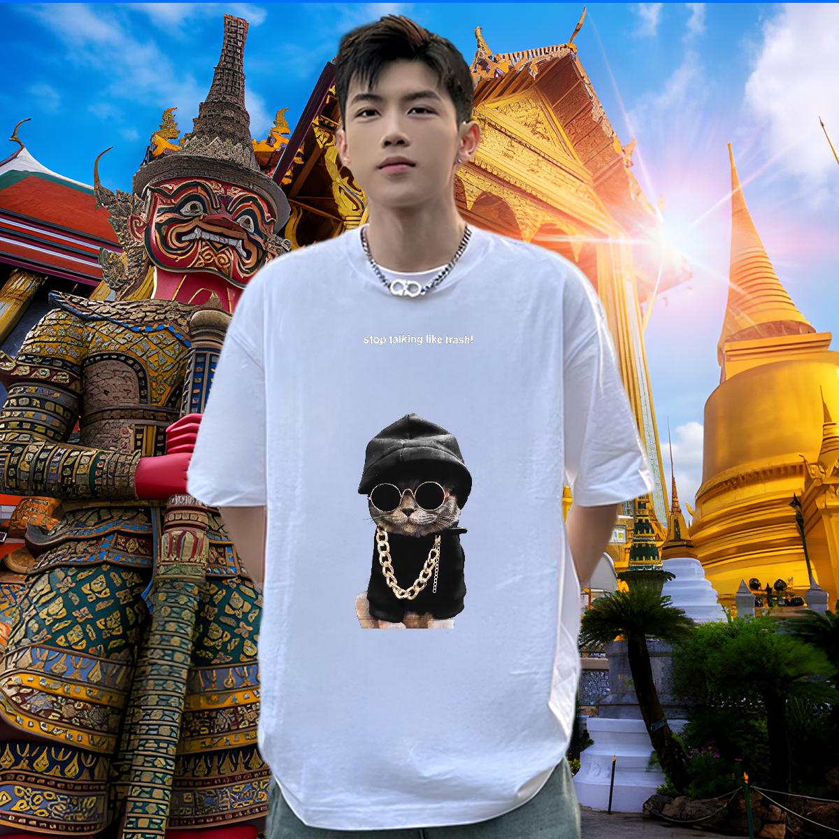DIY Customized T-Shirts for Men Cotton Breathable Daily Outfit Men Clothes T-Shirt DIY Anime Soft Tees Shirts