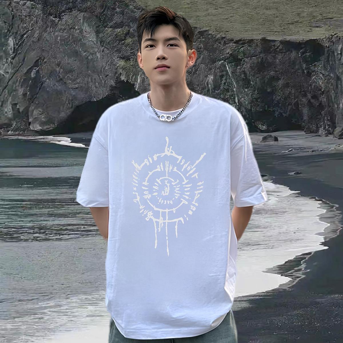 Loose Fit T Shirt For Man Daily Wear Cotton Breathable Soft Tshirts Designer DIY Logo Clothes