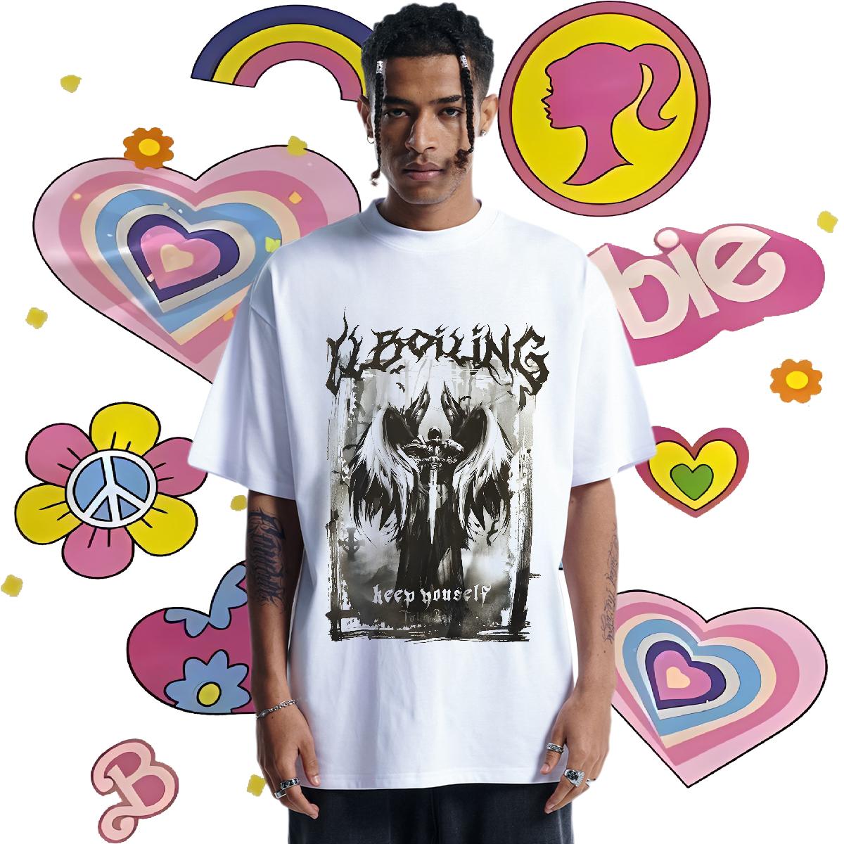 High Quality T Shirts Men Hip Hop Street Breathable Crew Neck Couples T Shirts New Designer Custom Print Oversized Clothes