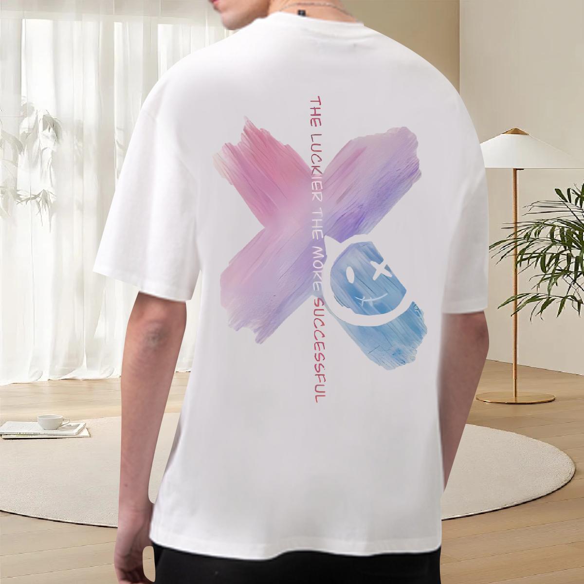 2024 T-Shirts DIY Printed Daily Wear Mens Tshirts Cotton O Neck Short Sleeves Cool Tees Shirts