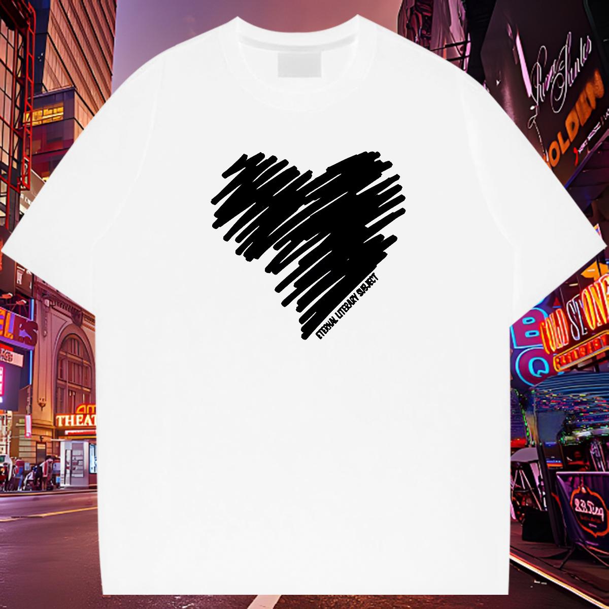 Stylist T-Shirts Anime Print Casual Couples T Shirts Breathable Crew Neck Cotton Comfortable Tops Shirt