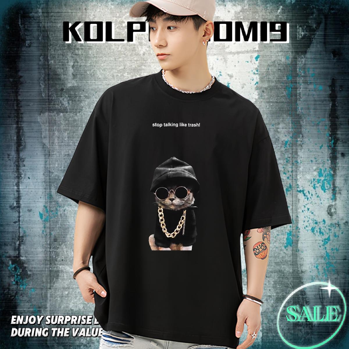 Comfortable T Shirts Men Outdoor Breathable Short Sleeve Mens Tshirts DIY Plus Size Cartoon Tees Shirts