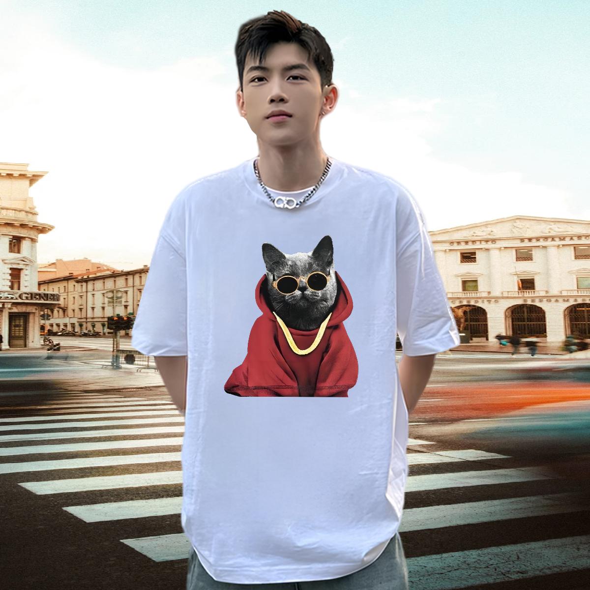 New Arrival Men T Shirts DIY Printed Men Tshirts Summer Casual Cotton O Neck Short Sleeves Soft Tees