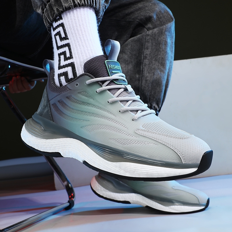 style new Fashionable summer running mesh popular soft sole sports casual and versatile gradient trendy men's shoes Lhshoe