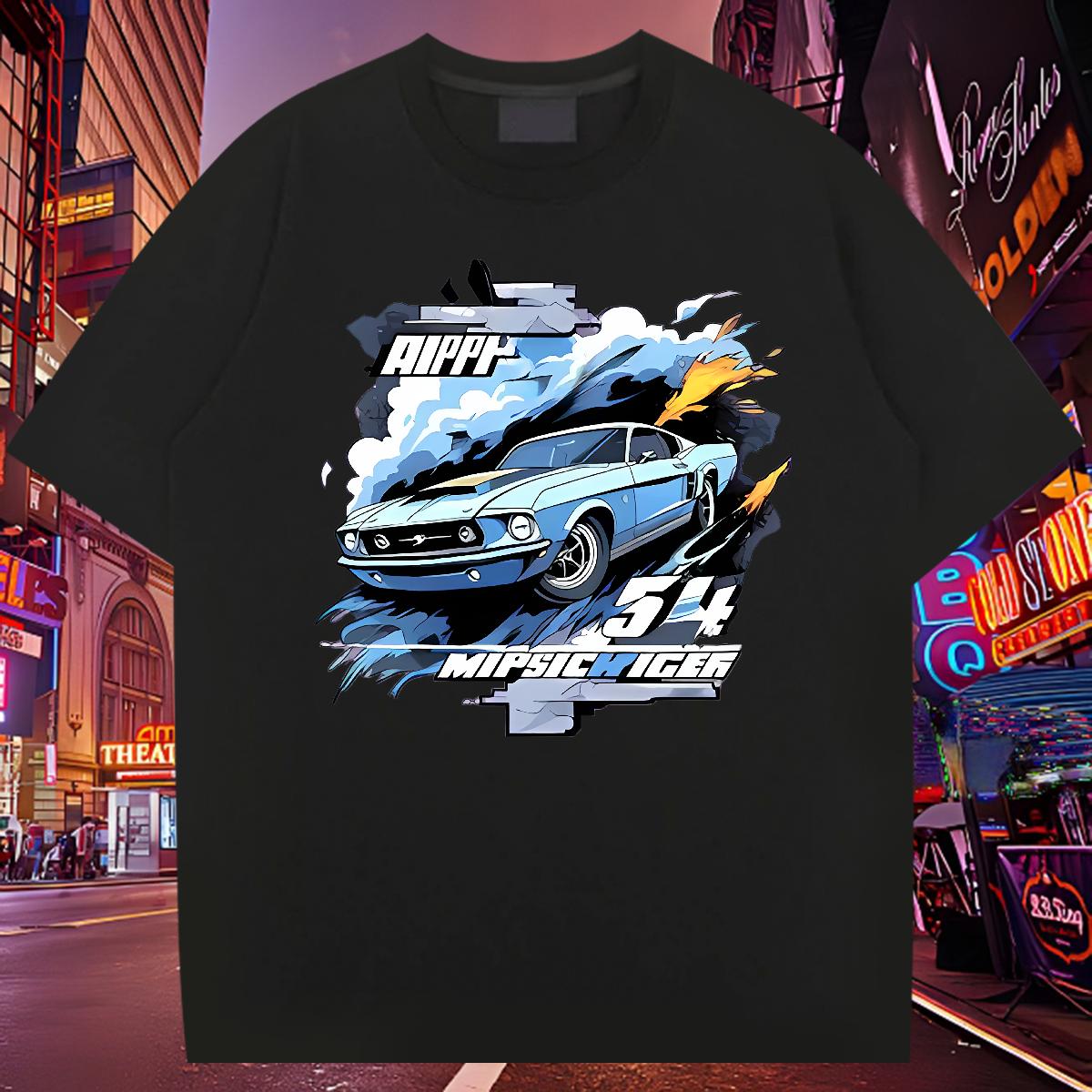 Brand Mens T Shirts DIY Printed High Street Hip Hop Men Clothes T-Shirt Cotton Breathable Short Sleeve Wholesale Tops Tees