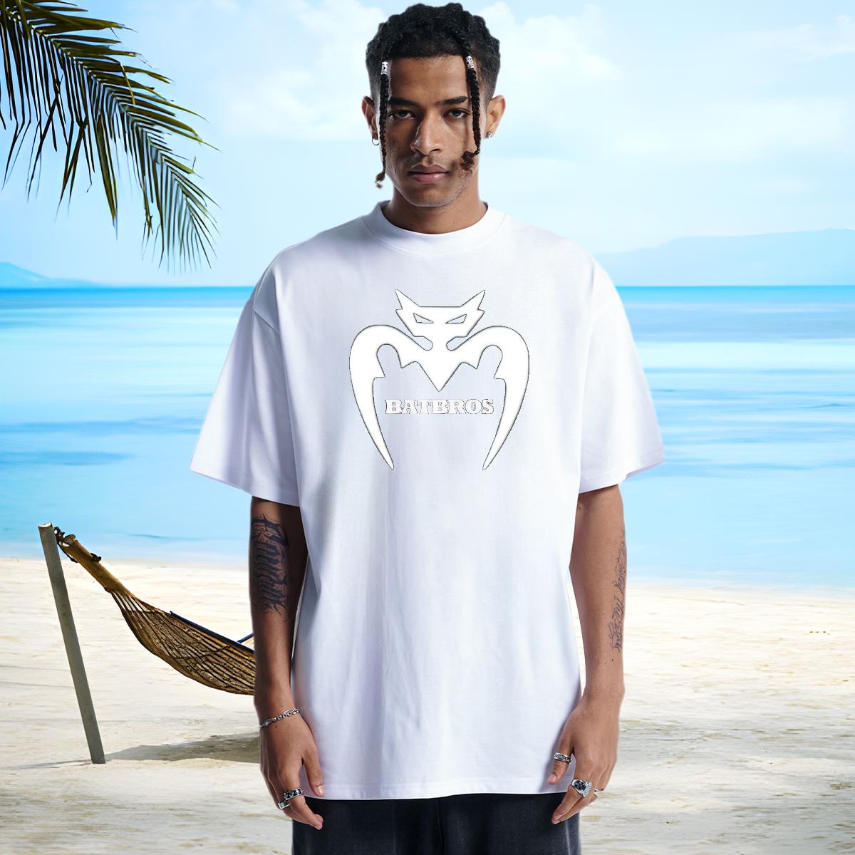Loose T Shirt For Man Home Outdoor Round Neck Short Sleeve Men Clothes T-Shirt Fashion Casual Black White Tees