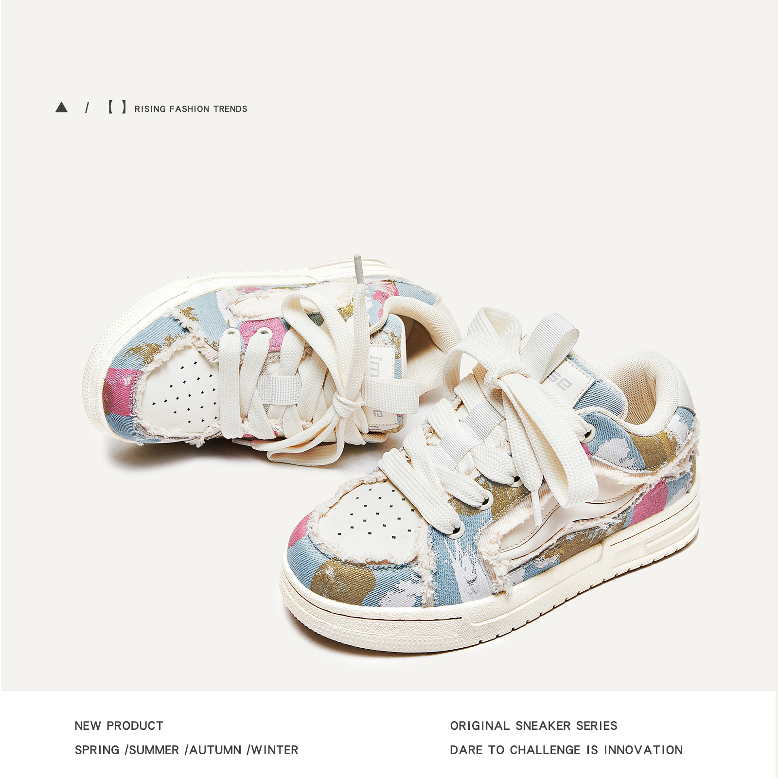 China-Chic lovers Original cowboy graffiti fashion thick soled board street bread men's and women's shoes Lhshoe wo