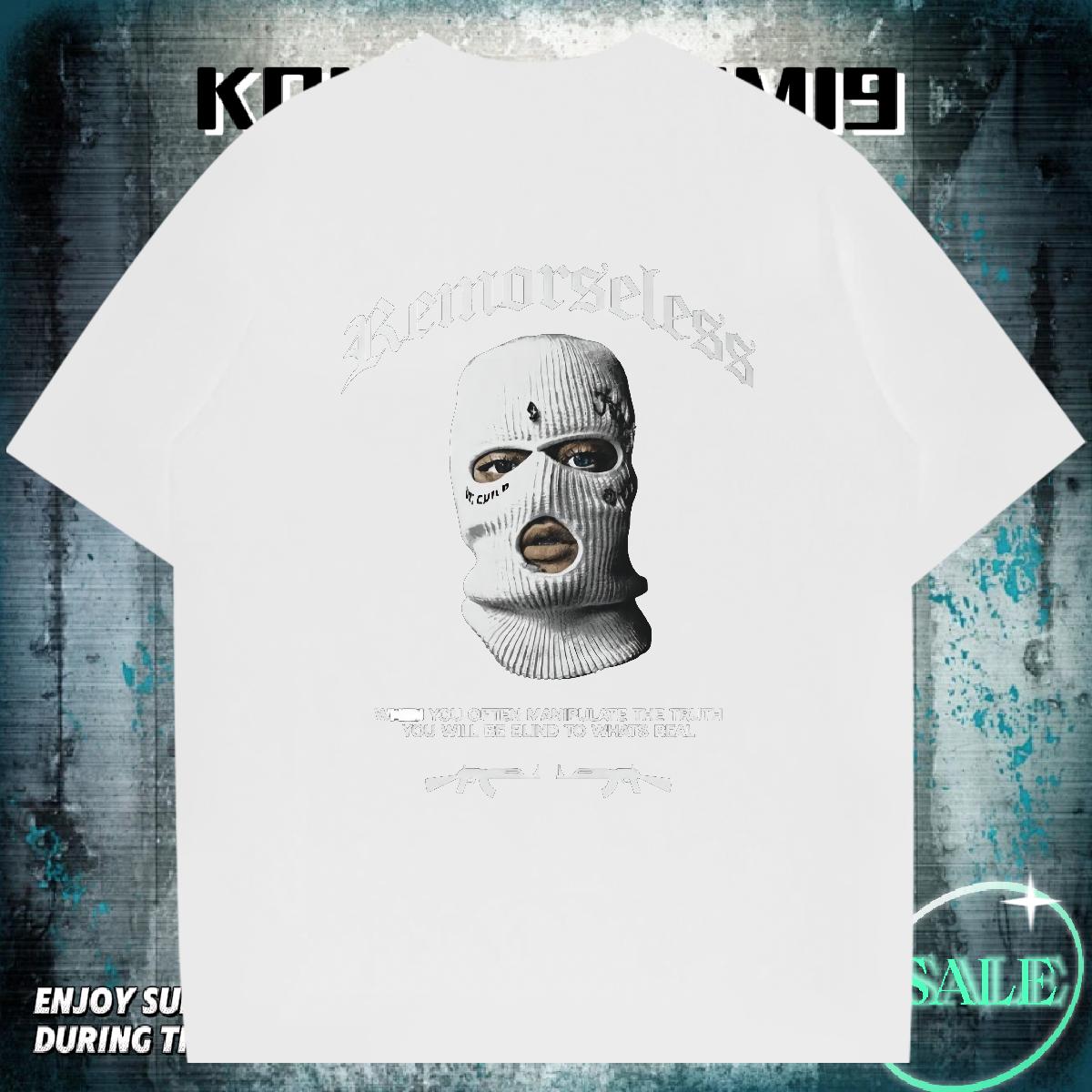 Cool T Shirts Men 180g Cotton Hip Hop Men Clothes T-Shirt Cartoon Print 2024 Designer Tees