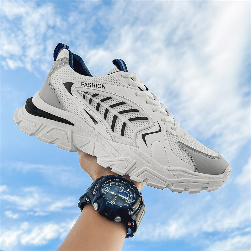 Sports Shoes 2024 Summer New Dad Trendy Shoes Mesh Shoes Breathable Thin Versatile Casual Running Shoes