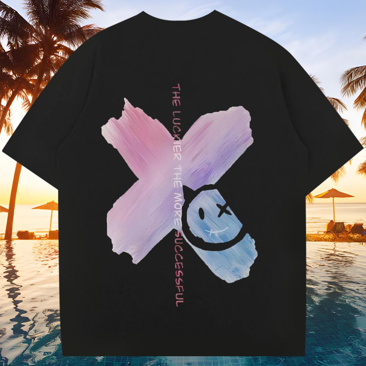 DIY T-Shirts for Men Graphic Anime Printing Street Men Tshirts Breathable Crew Neck Cotton Brand Polos